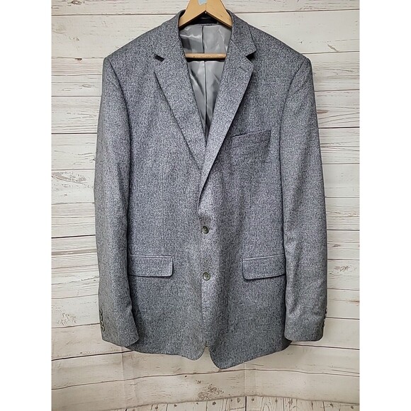 Paul Betenly‎ Men’s Gray Amicale Silk Cashmere Sport Coat Blazer Jacket Size 46L - Picture 1 of 12